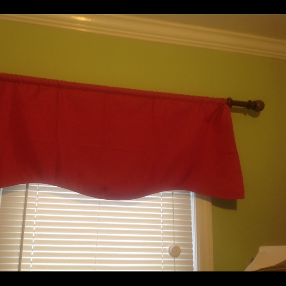Two pink valances slightly used